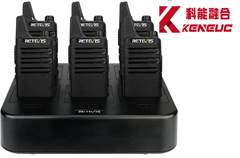 RetevisRT22对讲机可充电免提2路收音机2路收音机（6件装）带6路多组充电器